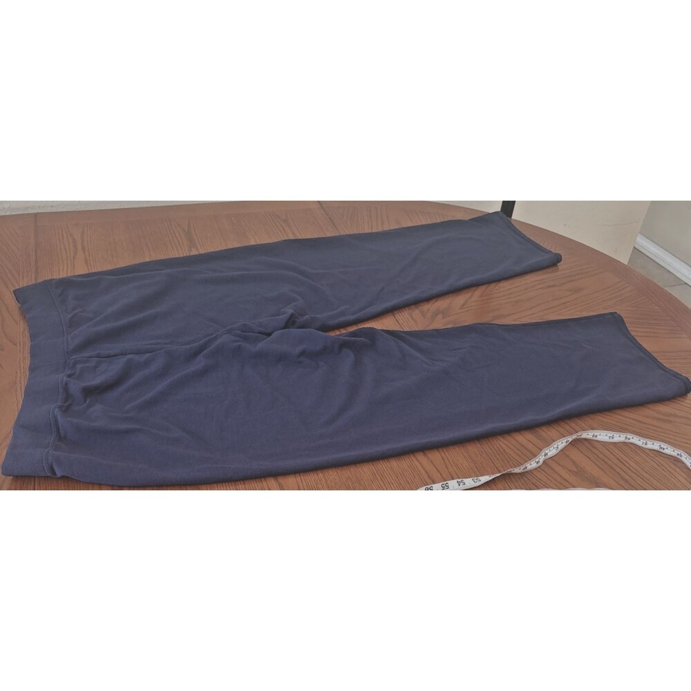 Women’s Hanes Long Wide Leg Sweat Pants Live Love Color Navy 2XL